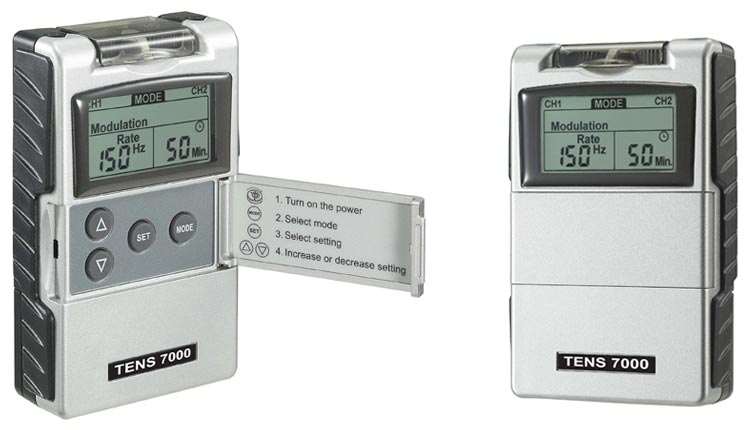 TENS 7000 portable TENS unit-size