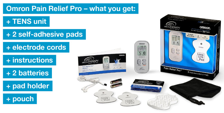 Omron Pain Relief Pro box contents