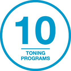 There are 10 toning programs to choose from