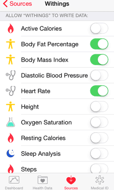 Smart Body Analyzer sharing measurements with Apple Health – step 3