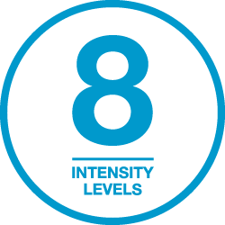 TENS 7000 has eight intensity levels