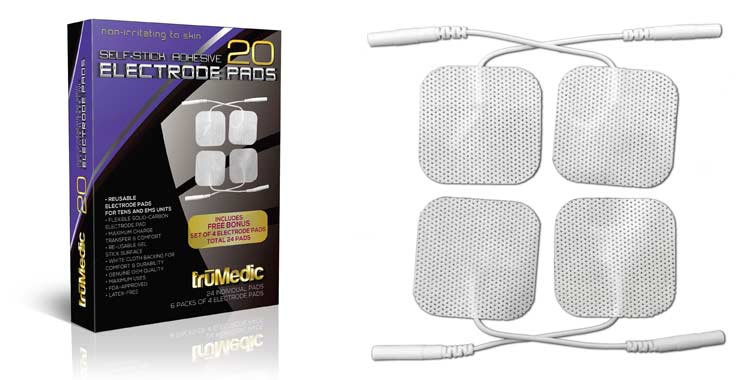 truMedic replacement TENS pads box of 20