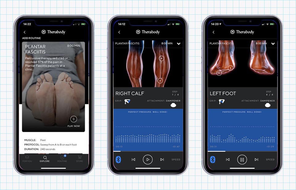 Therabody app for Theragun percussive massage guns