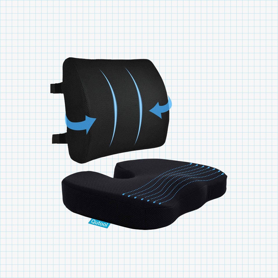 Coccyx Seat Cushion & Lumbar Support Pillow