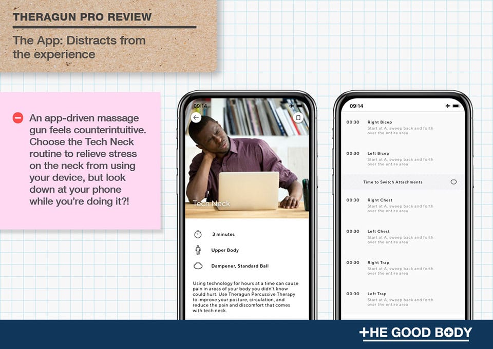 The Theragun App distracts from the experience