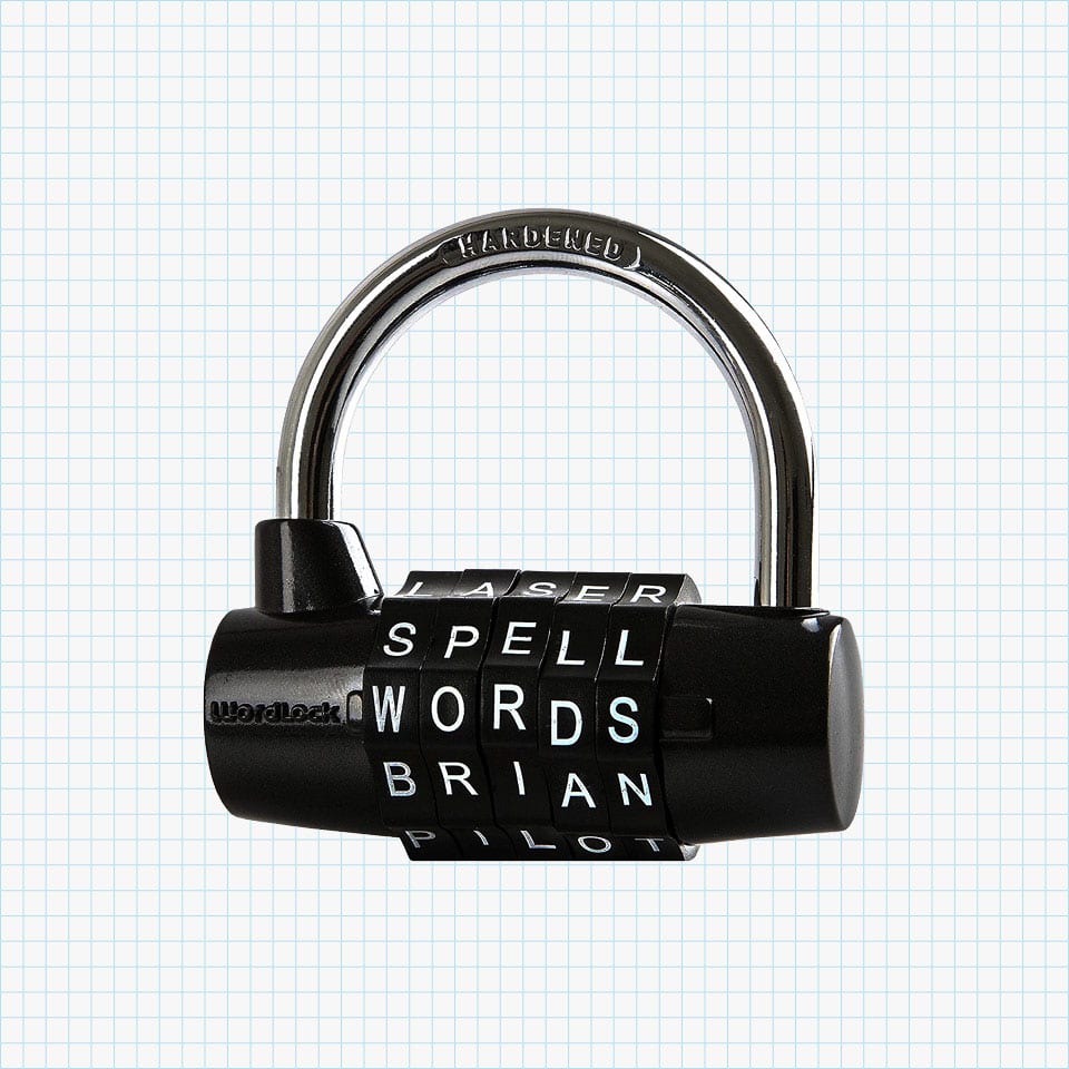 Wordlock 5-Dial Combination Padlock