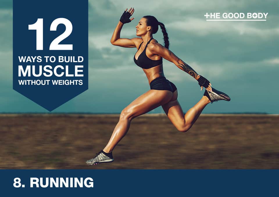 Running to build muscle without lifting weights