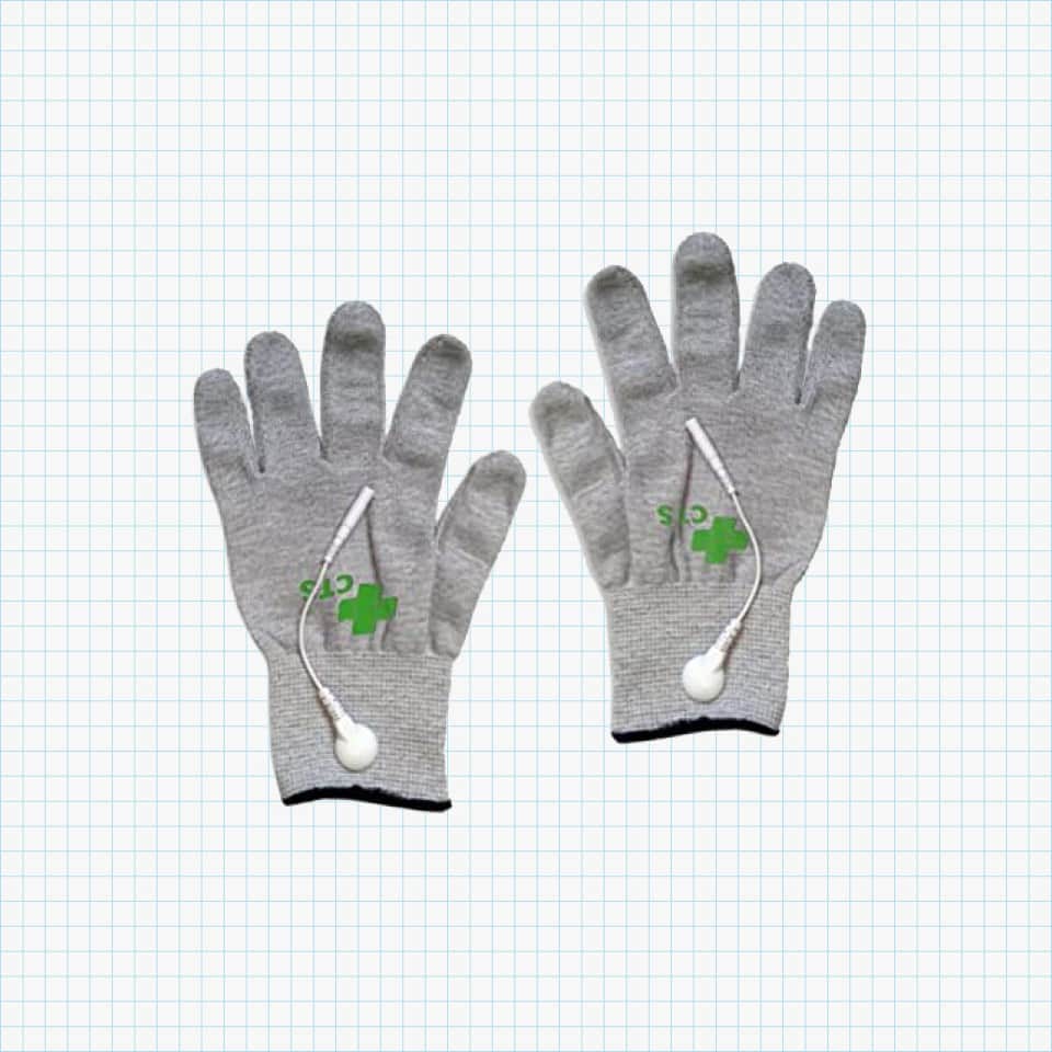 Silver Conductive Gloves from the Conductive Therapy Shop
