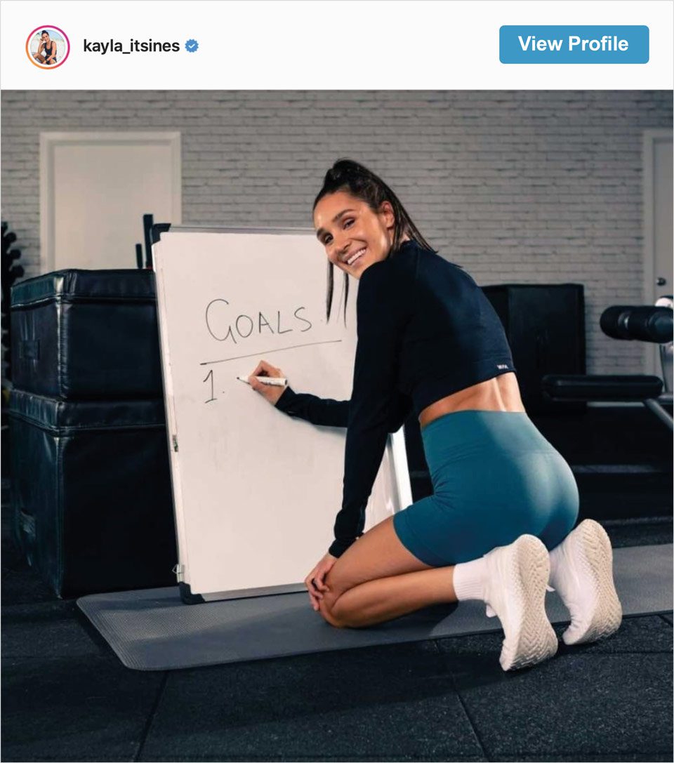 Follow Kayla Itsines' Instagram account