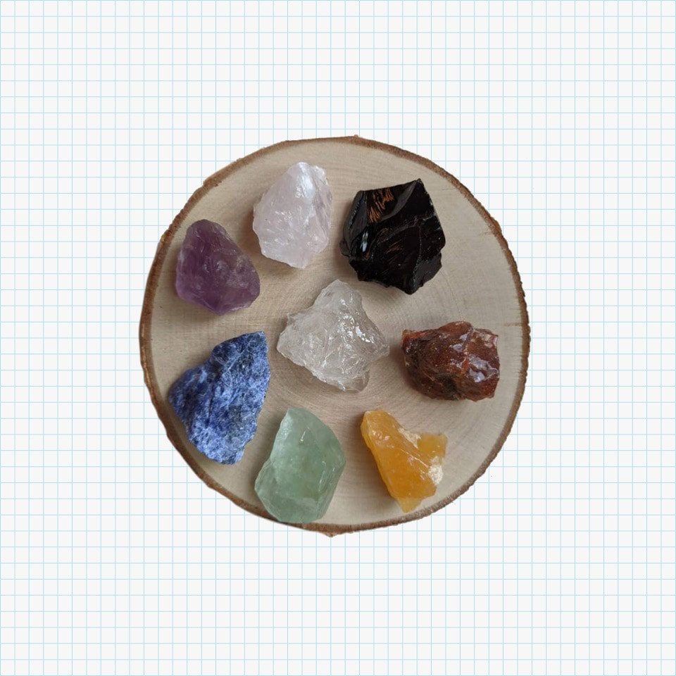 Raw Crystals Set of 8 from Stone Space Gems