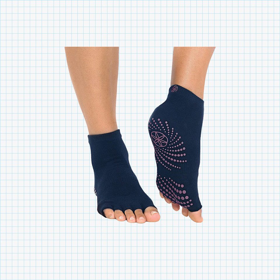 Gaiam Grippy Toeless Yoga Socks