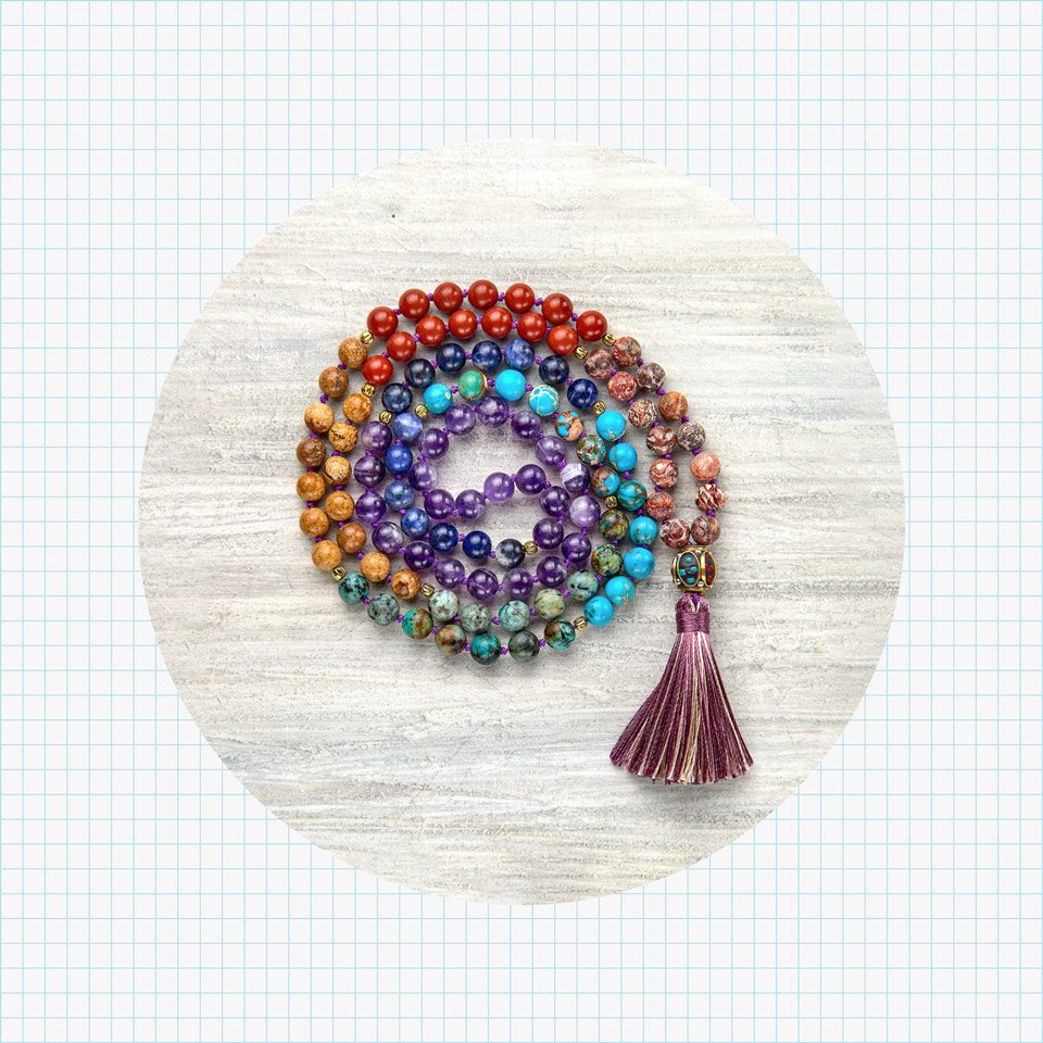 Mala Beads 7 Chakra Necklace Chakra Balancing Mala Necklace