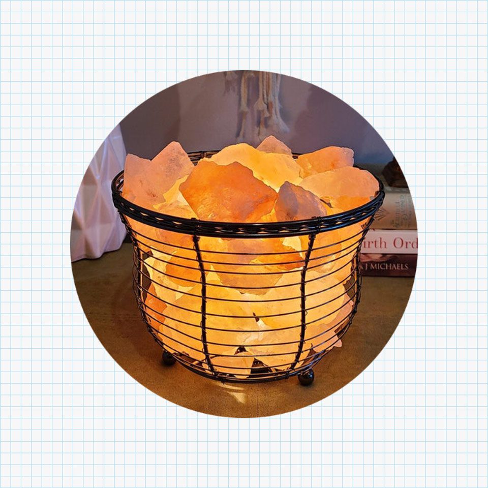 Natural Himalayan Salt Lamp with Dimmer