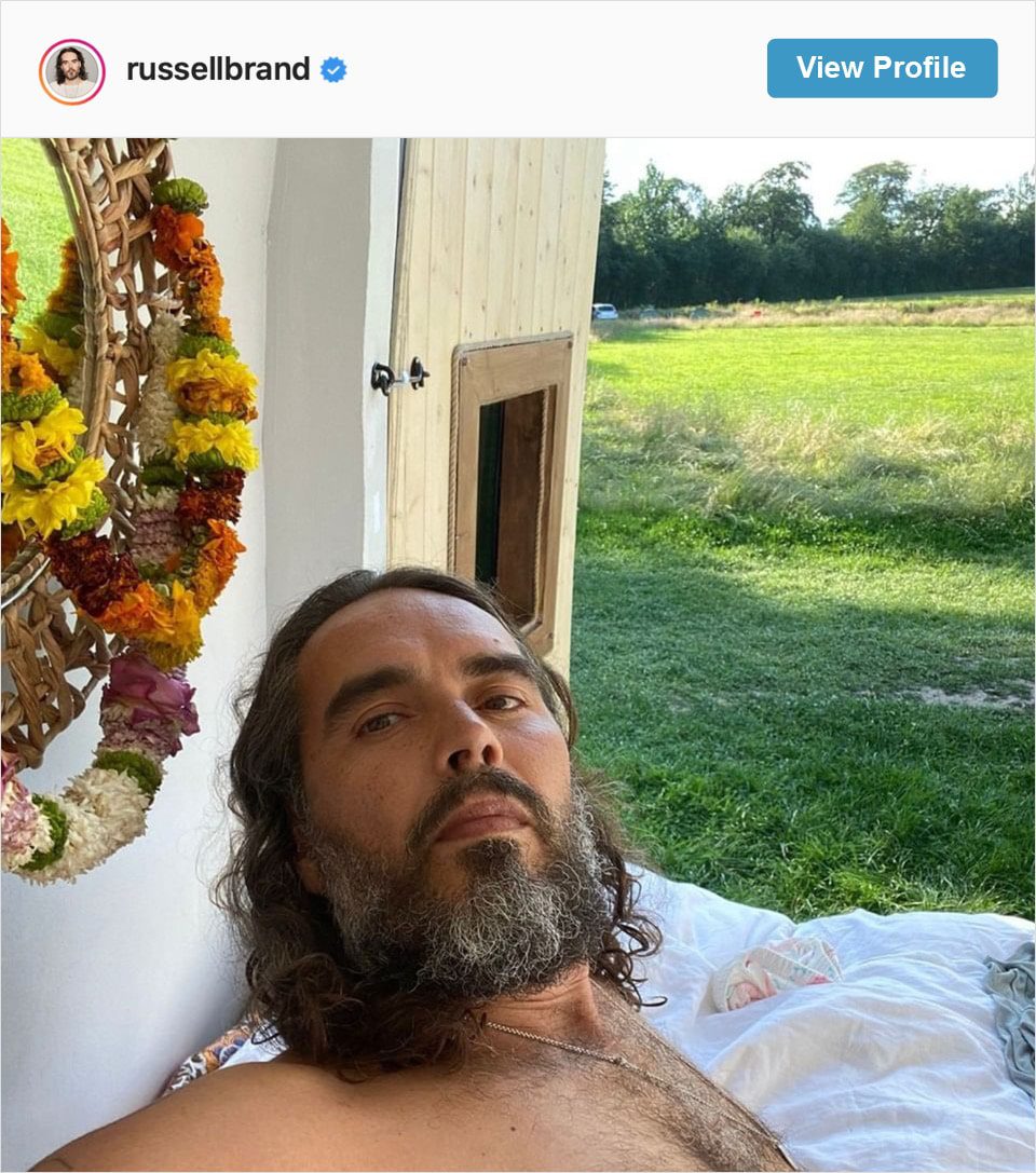 Follow Russell Brand's Instagram account