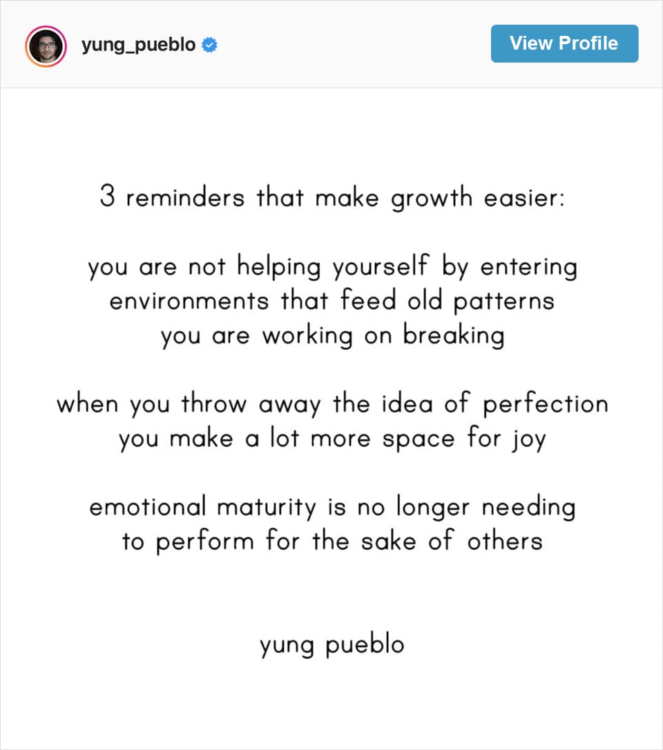 Follow Yung Pueblo's Instagram account