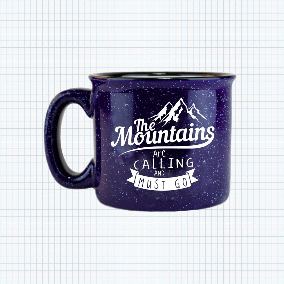 The Mountains Are Calling And I Must Go Ceramic Campfire Coffee Mug