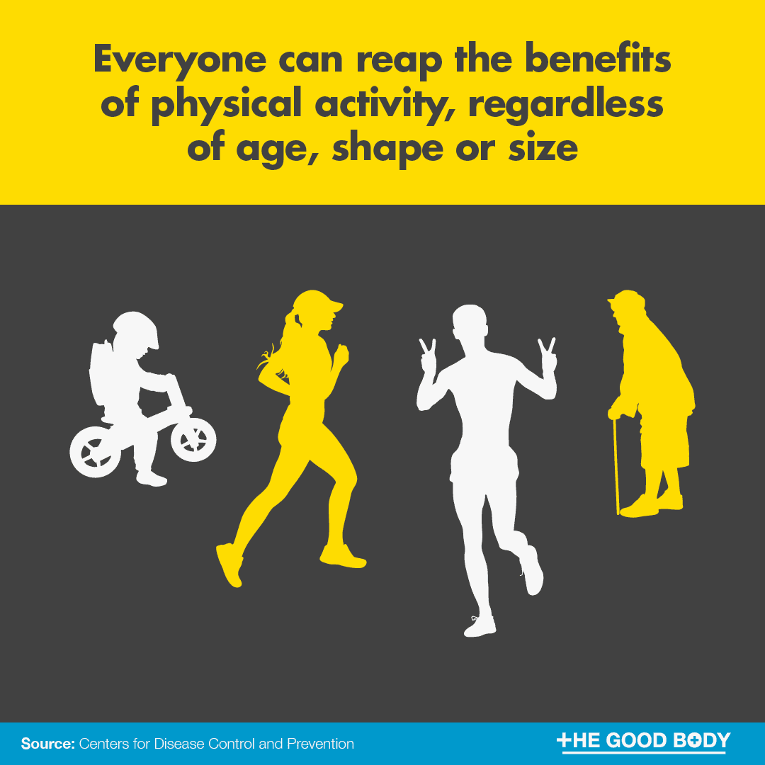 Everyone can reap the benefits of physical activity, regardless of age, shape or size