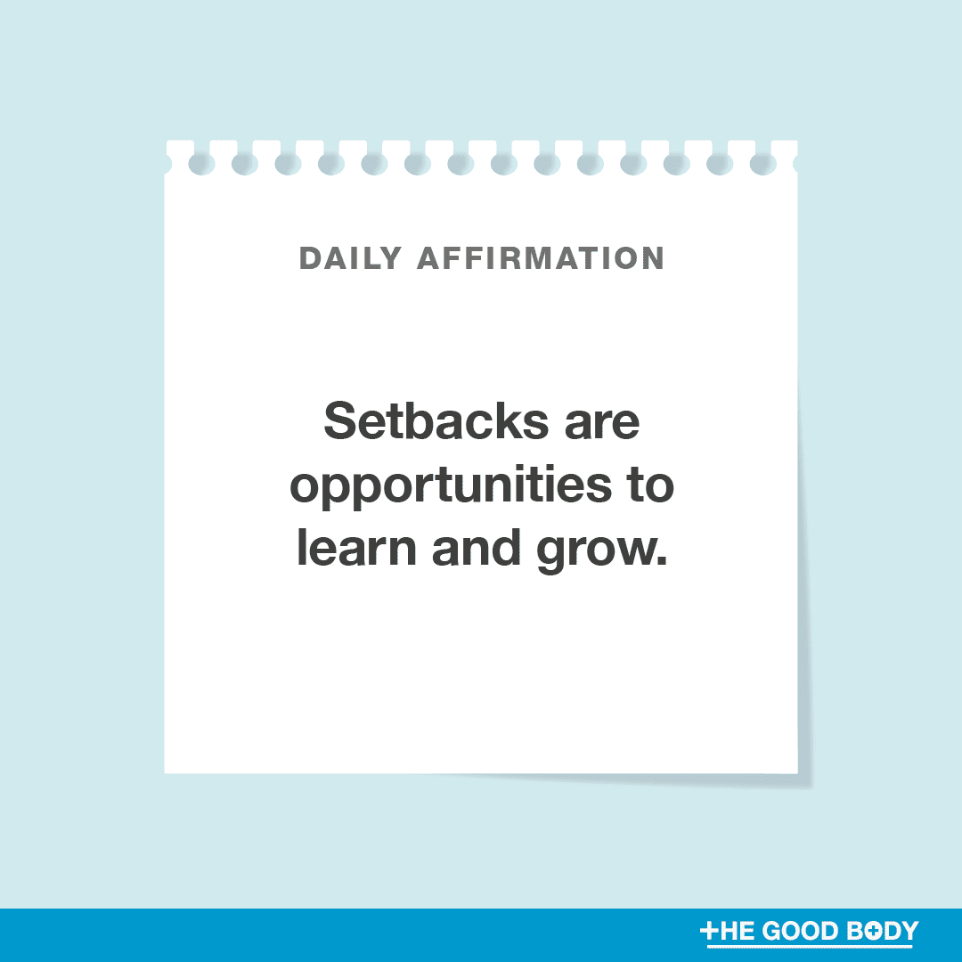 Setbacks are opportunities to learn and grow