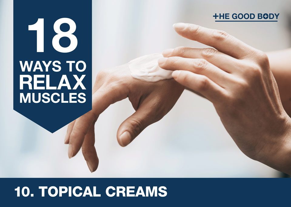 Topical creams to relax muscles