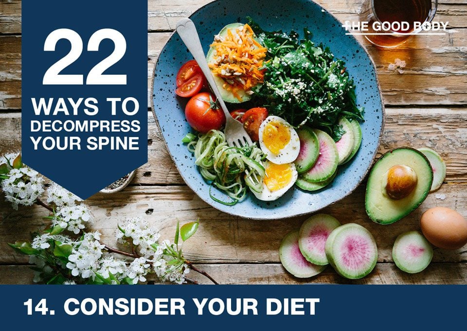 Consider your diet to decompress your spine