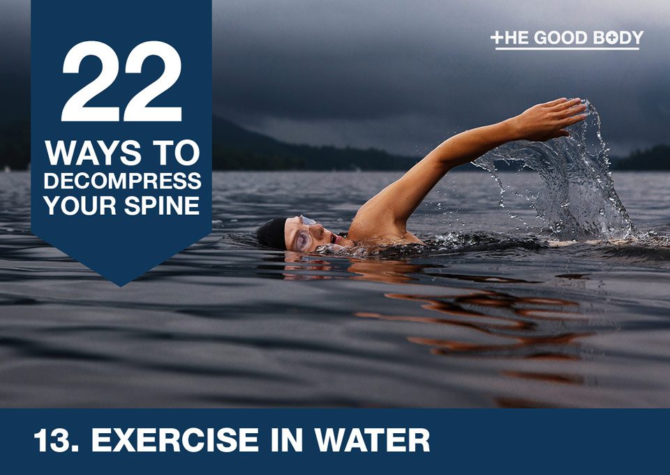 Exercise in water to decompress your spine