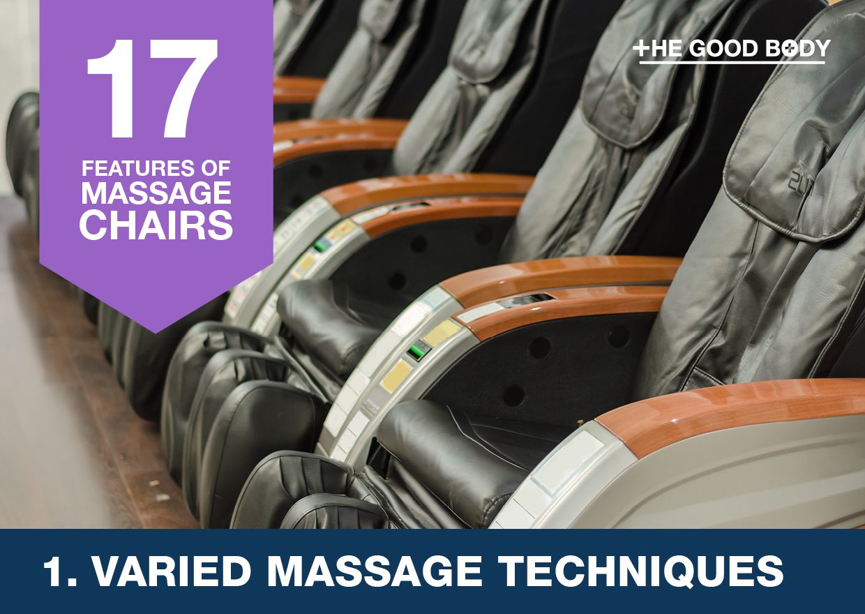 Consider massage techniques when choosing a massage chair