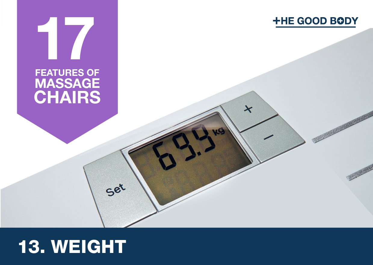 Consider weight when choosing a massage chair