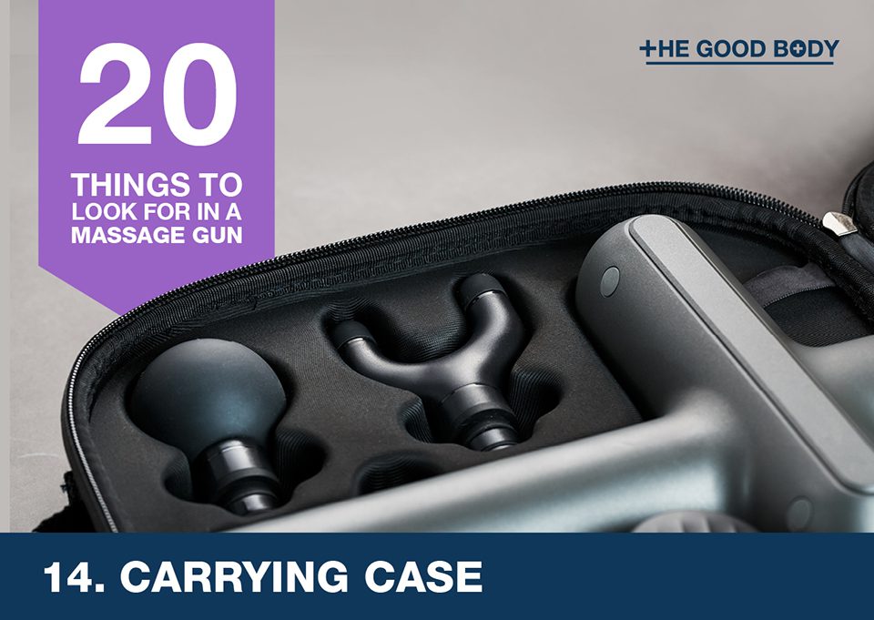 Consider a carrying case when choosing a massage gun