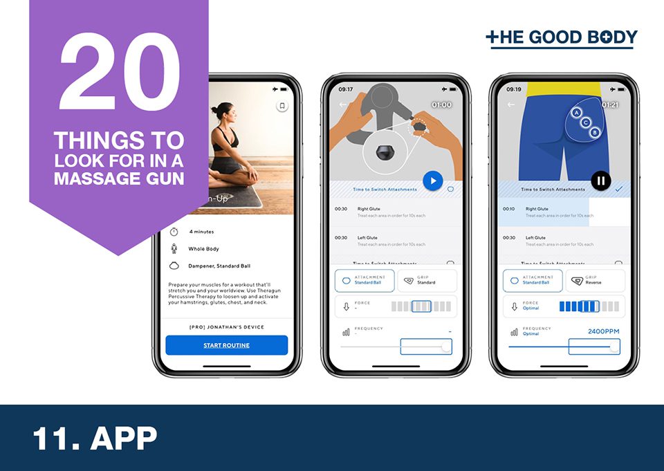 Consider app capabilities when choosing a massage gun