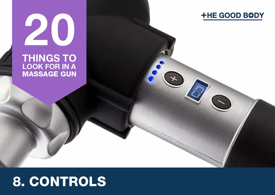 Consider controls when choosing a massage gun