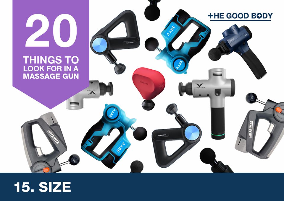 Consider size when choosing a massage gun