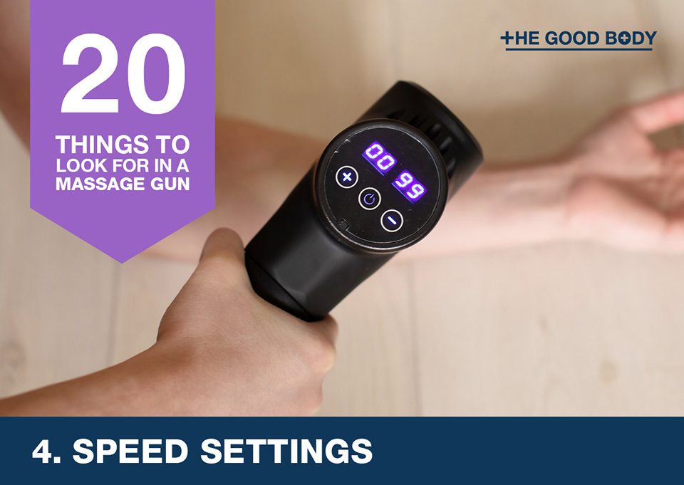 Consider speed settings when choosing a massage gun