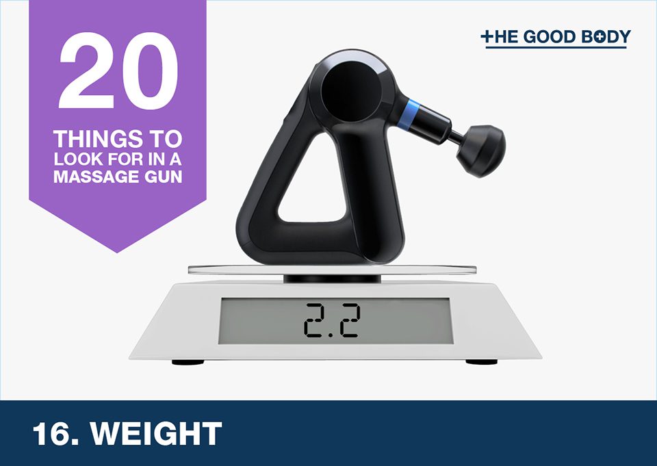 Consider weight when choosing a massage gun