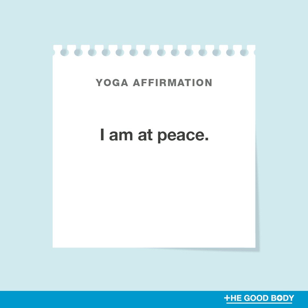 I am at peace.