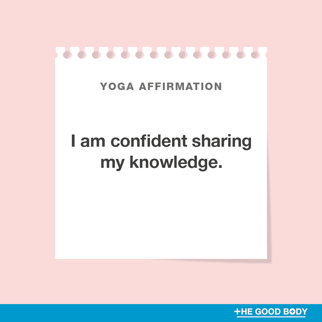I am confident sharing my knowledge.