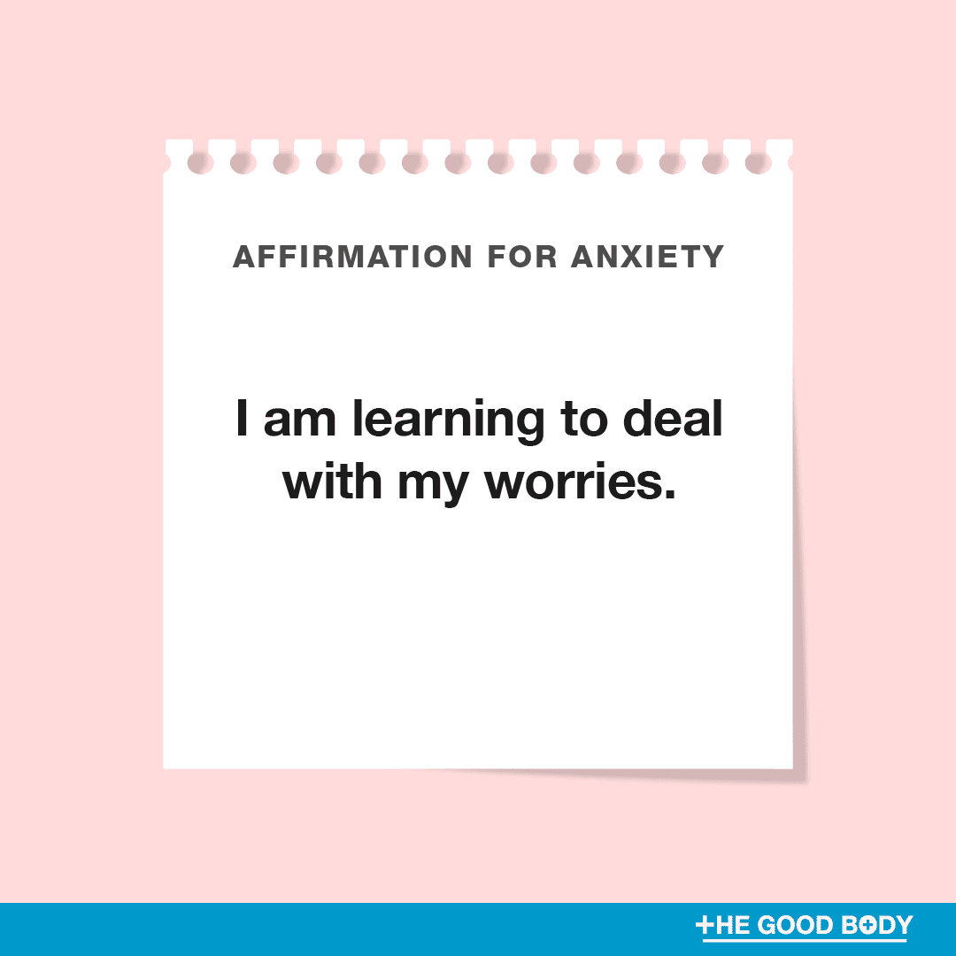I am learning to deal with my worries