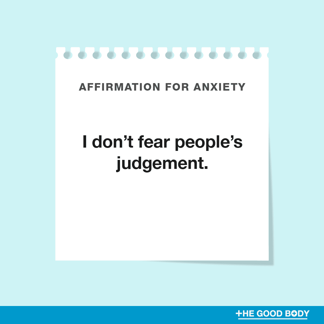 I don’t fear people’s judgement