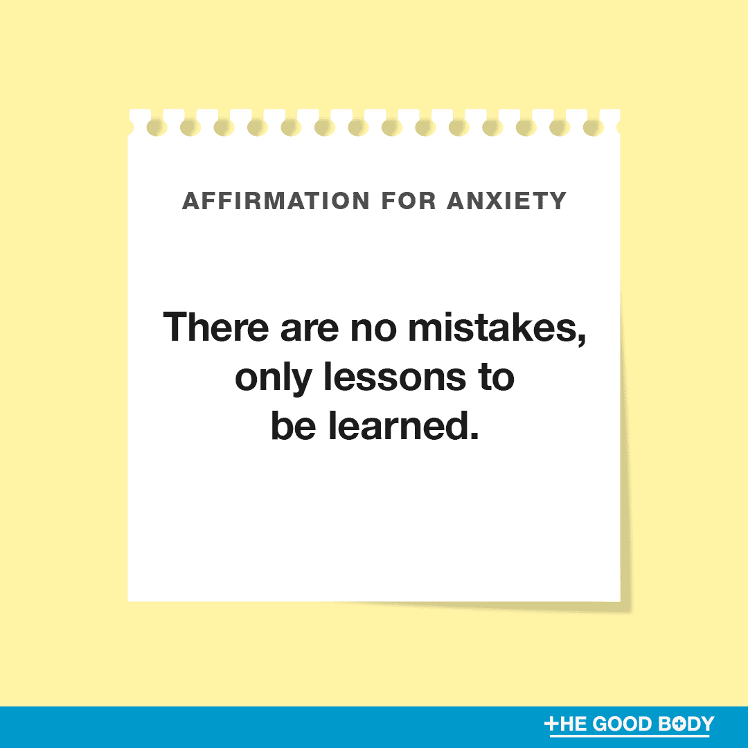 There are no mistakes, only lessons to be learned