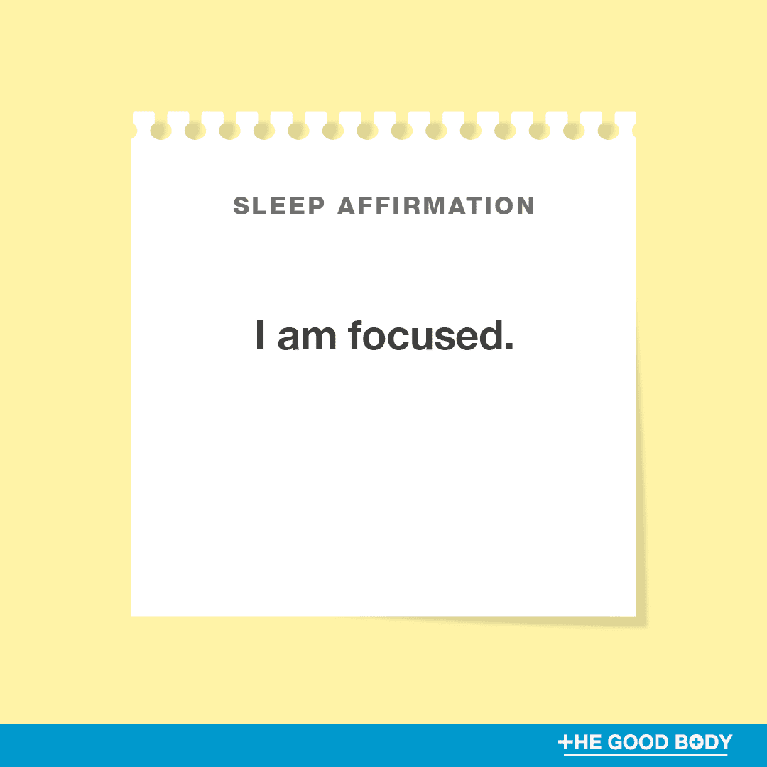 I am focused.