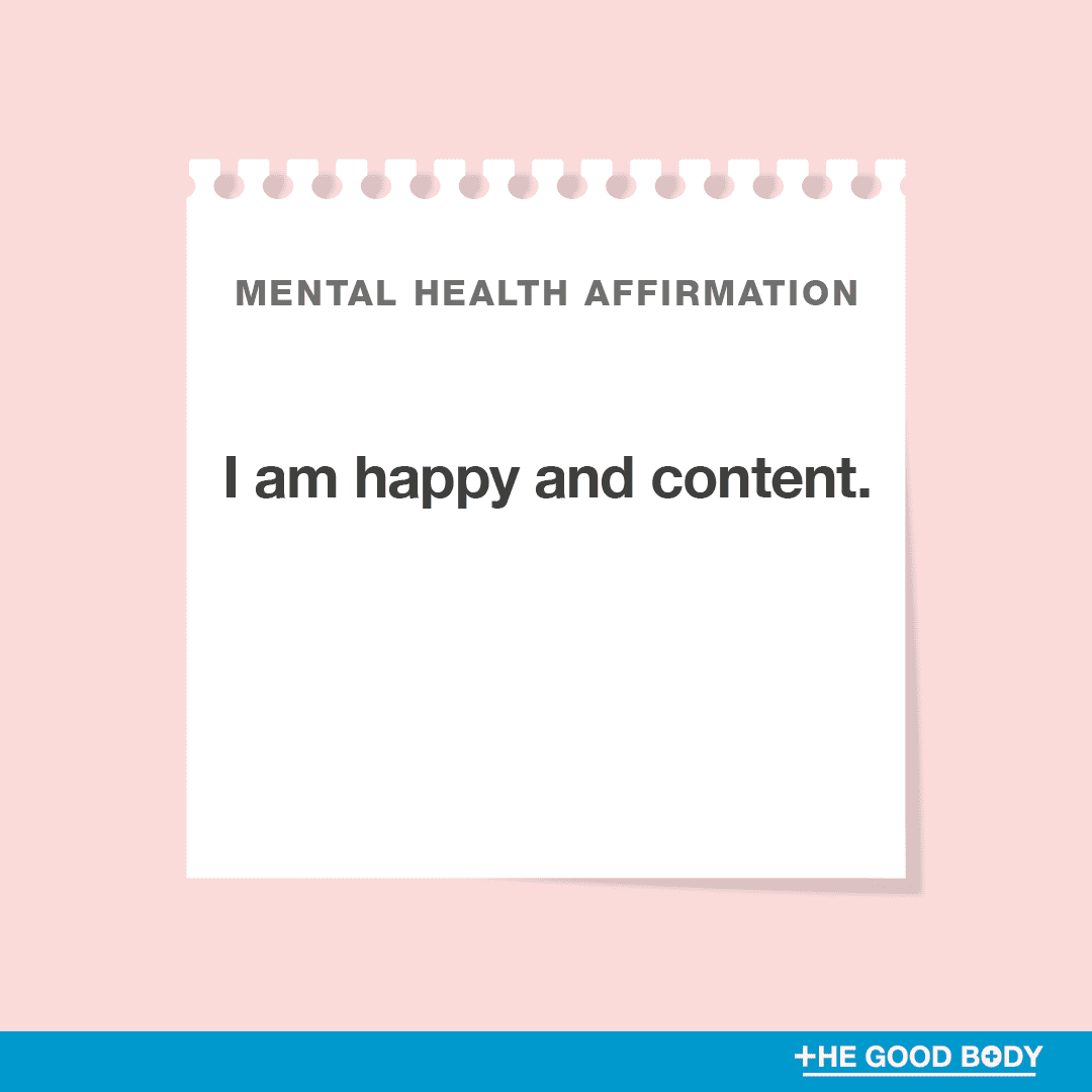 I am happy and content.
