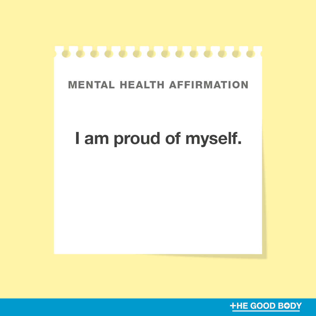 I am proud of myself.