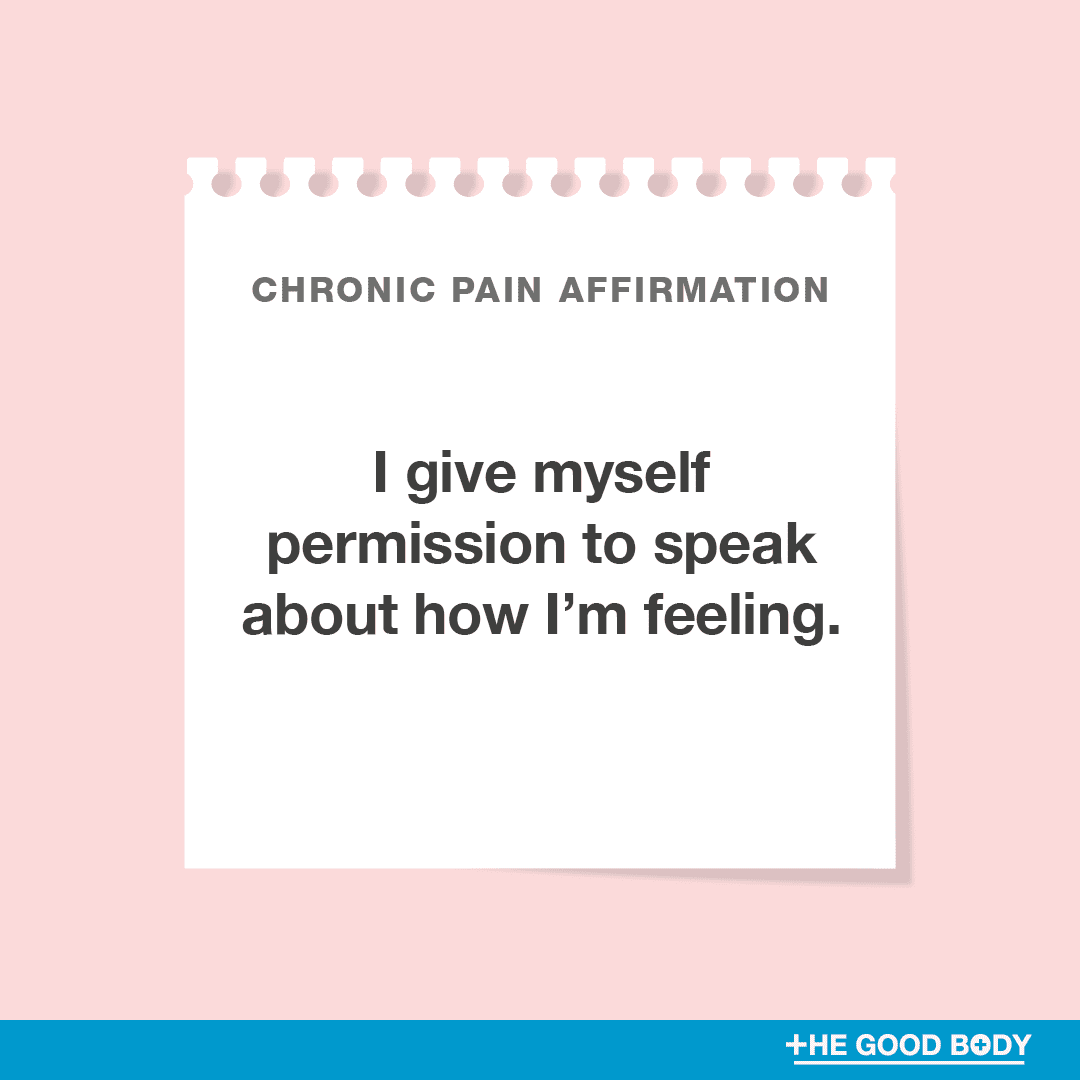 I give myself permission to speak about how I’m feeling.