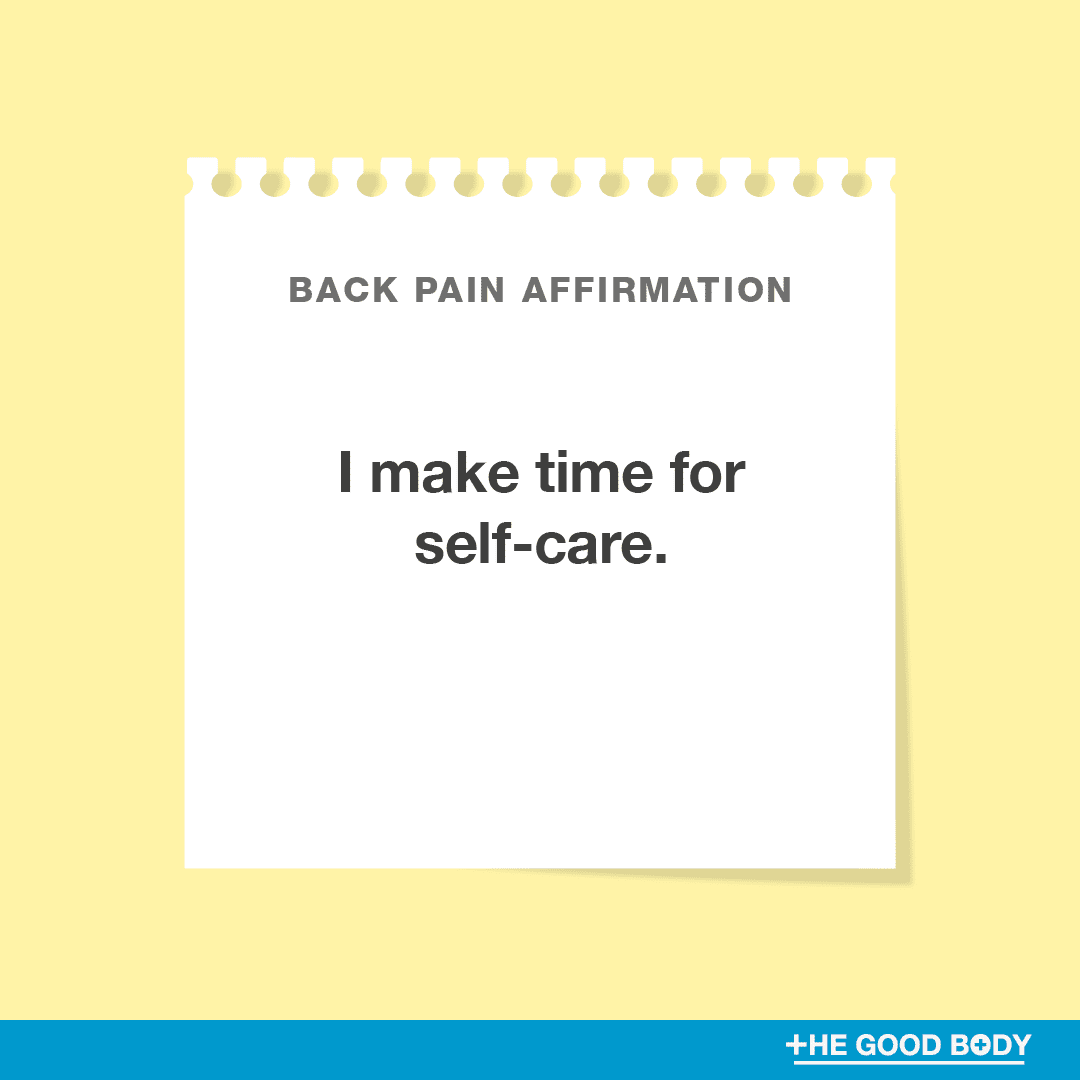 I make time for self-care.