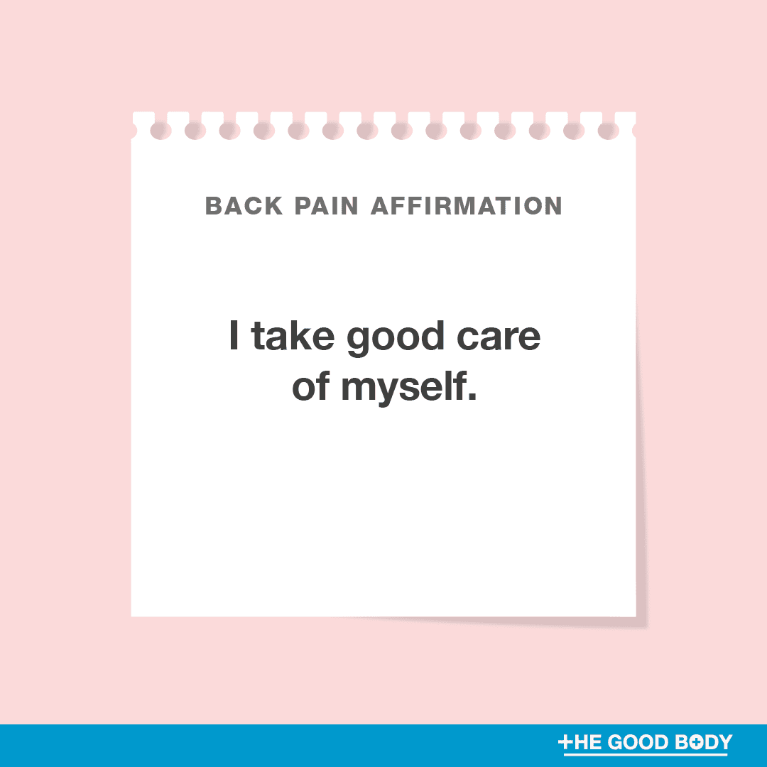 I take good care of myself.
