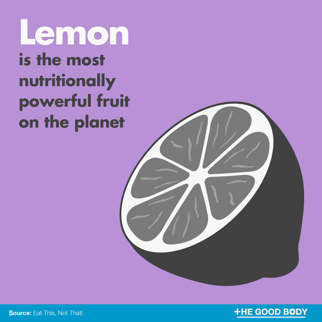 Lemon is the most nutritionally powerful fruit on the planet