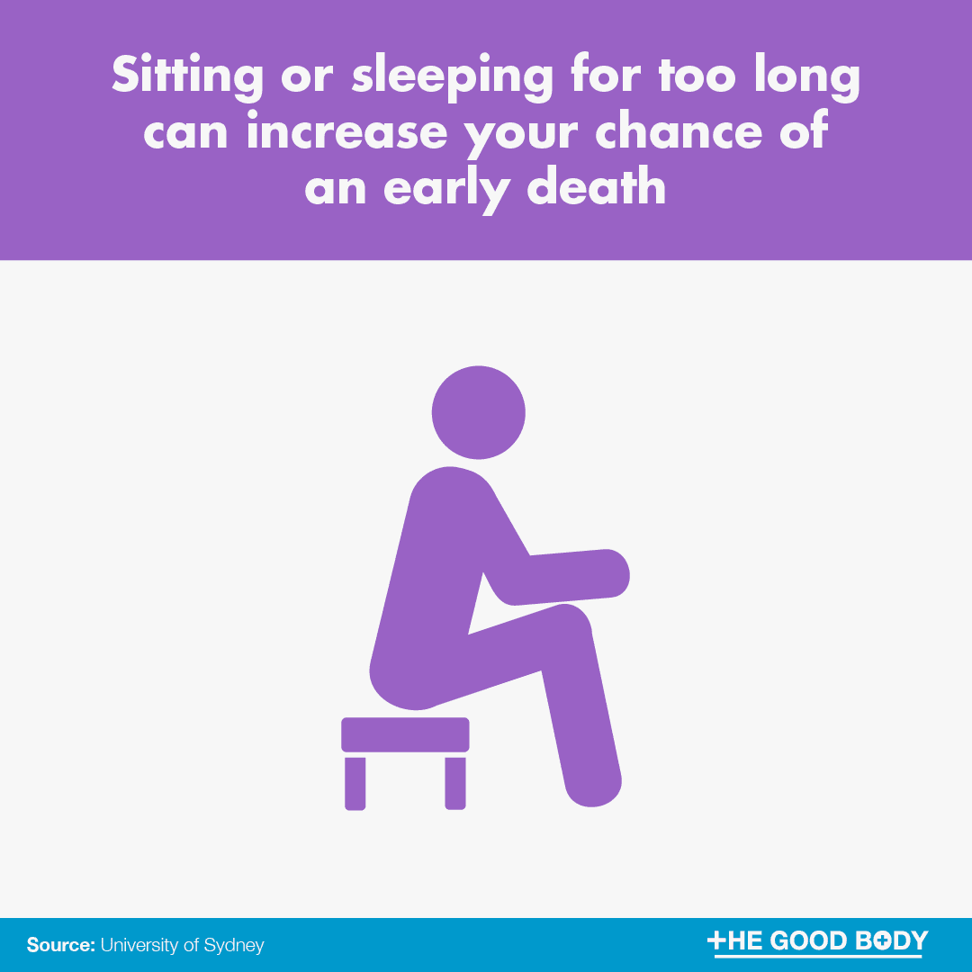 Sitting and sleeping are great in moderation, but too much can increase your chances of an early death