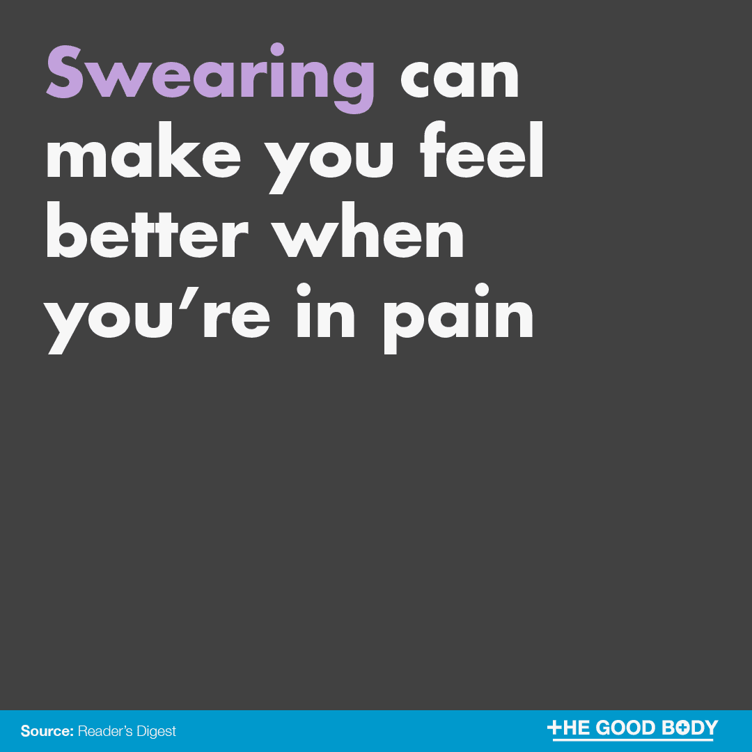 Swearing can make you feel better when you’re in pain