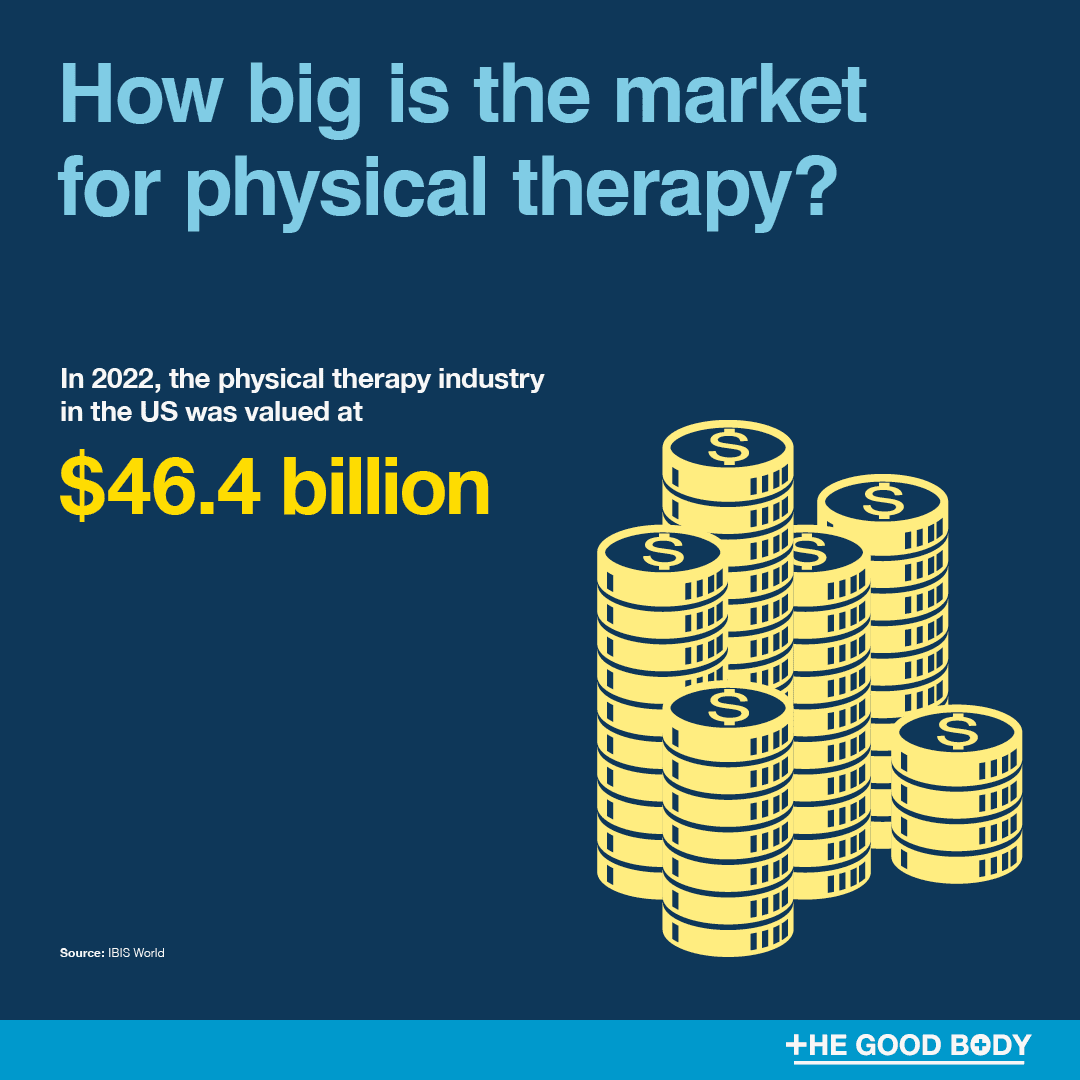 In 2022, the physical therapy industry in the US was valued at $46.4 billion