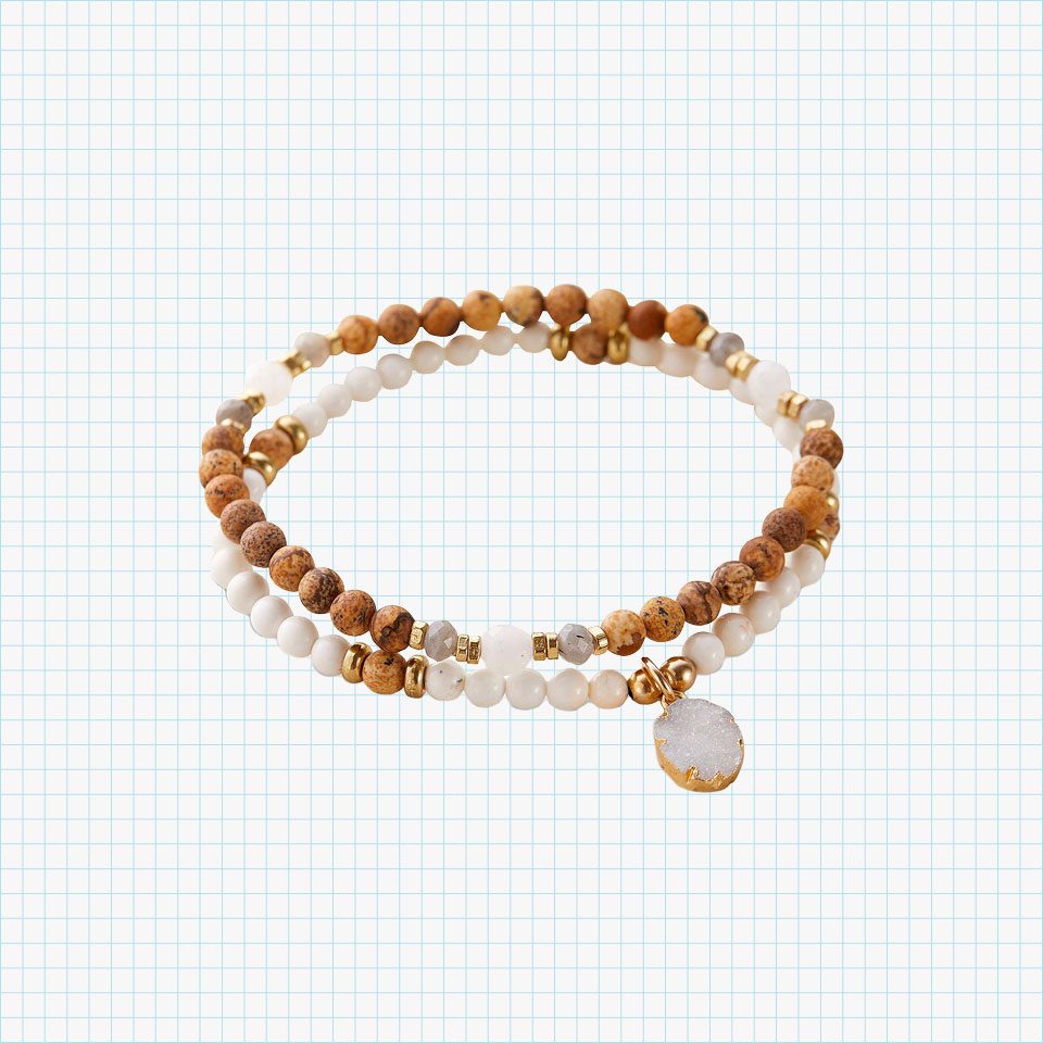 Gaiam Silver & Sage Hidden Treasures Bracelets 