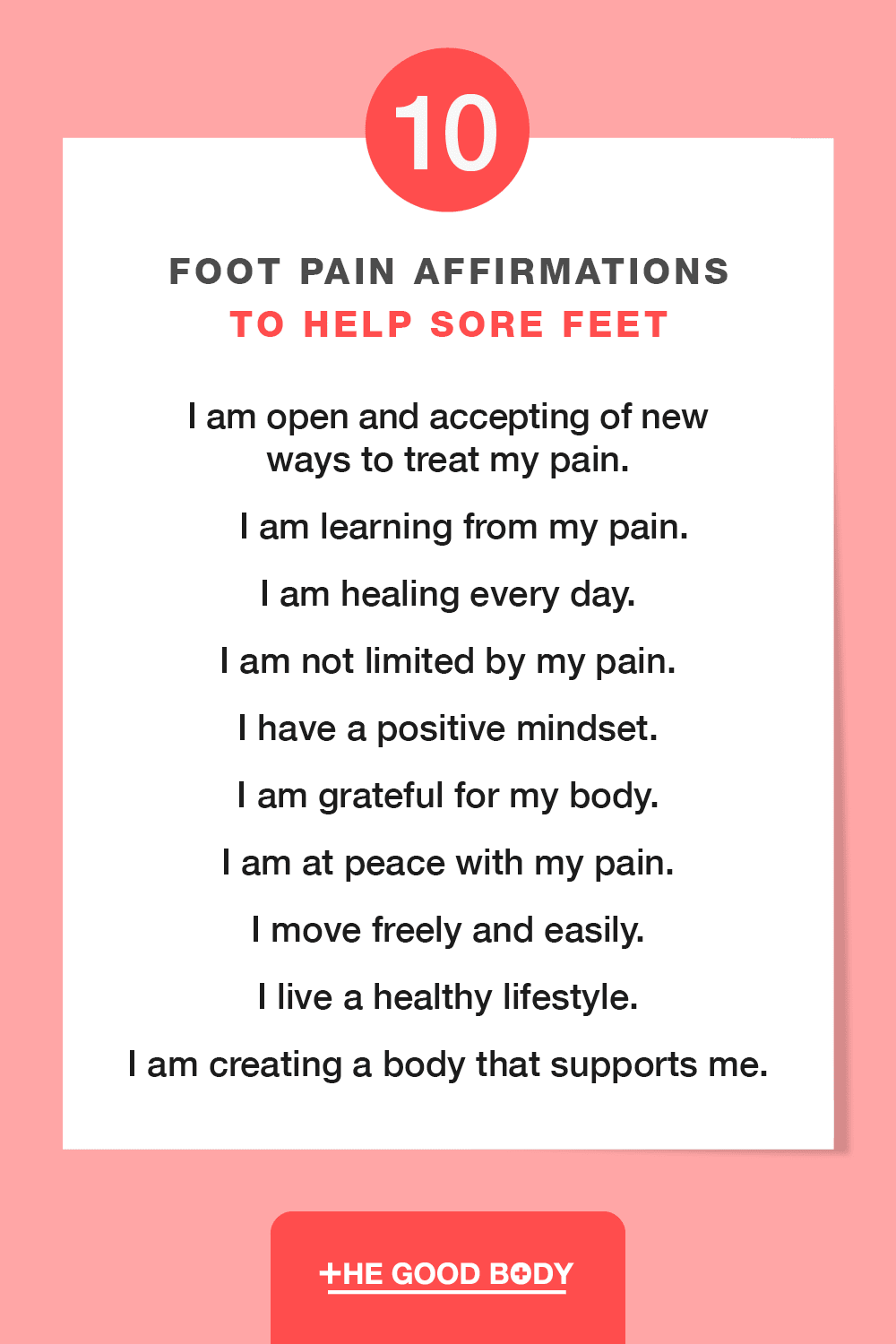 10 Foot Pain Affirmations to Help Sore Feet